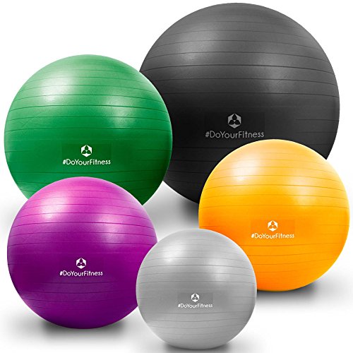 Gymnastikball »Orion« / Robuster Sitzball und Fitnessball von 55cm 65cm 75cm & 85cm inklusive Ballpumpe! / 65 cm / schwarz