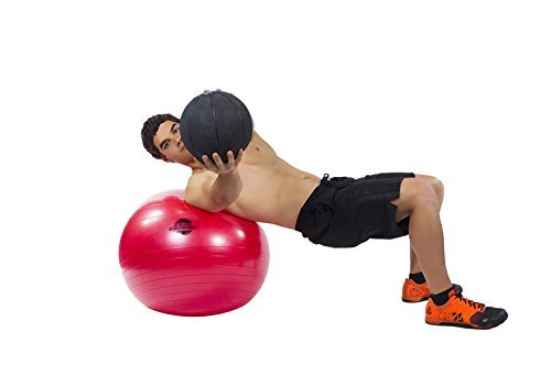 Gymnastikball Fitnessball 65cm mit Pumpe - der Beste für Bauchmuskeln - Stabilität & Tonus - für Cross Fitness - Yoga & Pilates - Bonus Ebook mit 20 Core Crushing Übungen & Workouts - 3