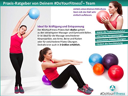 Mini Pilates Ball »Balle« 18cm / 23cm / 28cm / 33cm Gymnastikball für Beckenübungen, Stärkung der Bauchmuskulatur und partielle Massage. grün / 23cm - 6
