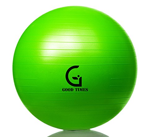Good Times Gymnastikball, anti burst, Yogaball, Pilatesball, Fitnessball, Sitzball mit Pumpe, rutschfest, berstsicher (65cm Hellgrün) - 2
