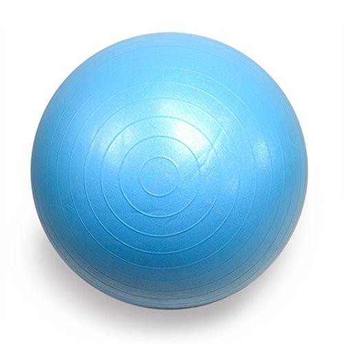 FOURSCOM® Gymnastikball mit Pumpe 75CM Berstsicher Fitnessball Yoga Ball Blau - 2