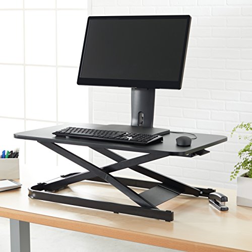 AmazonBasics - Höhenverstellbarer Aufsatz für den Schreibtisch, zum Arbeiten im Sitzen oder Stehen - 3